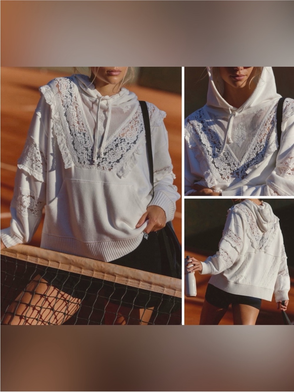 NWT Free People FP Movement Studio Tunic - ivory white - Large